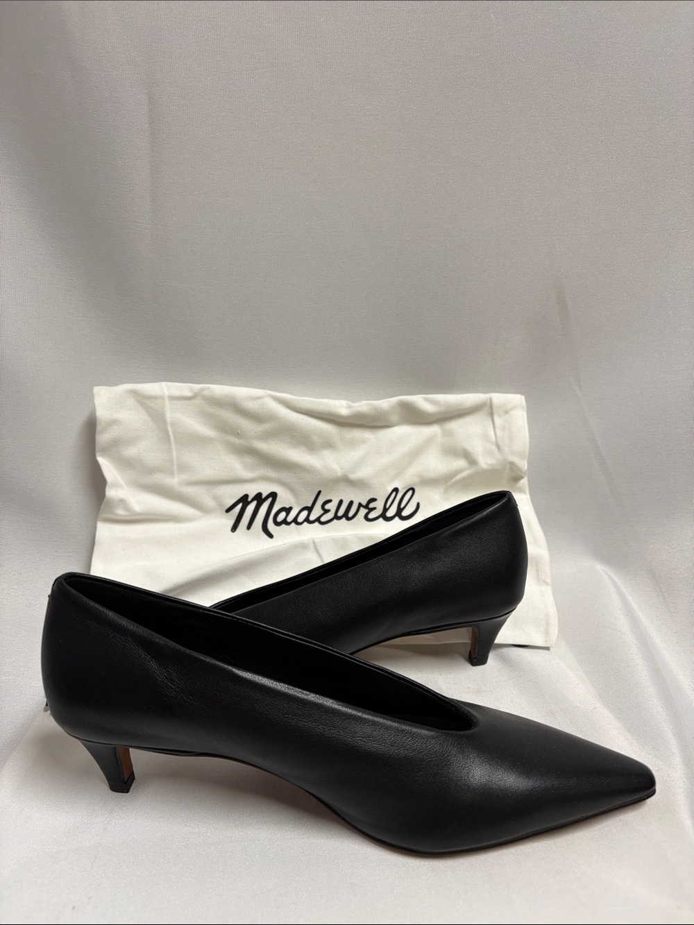 New Madewell The Emilie Glove Pump Black Size 7 - Picture 2 of 6